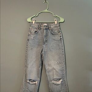 Zara Light Blue Straight Leg Jeans